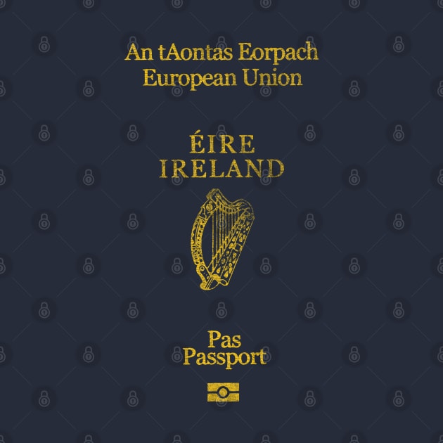 Ireland / Irish Passport - Vintage Style Design by DankFutura