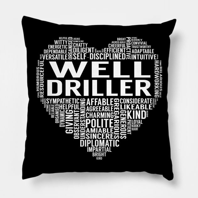 Well Driller Heart Pillow by LotusTee