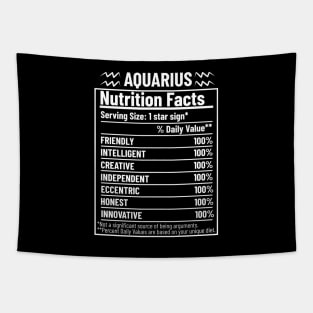 Aquarius Nutrition Facts Label Tapestry