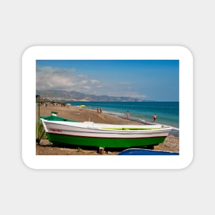 Fishing Boat Penoncillo Beach Torrox Costa Spain Magnet