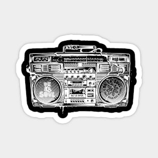 Illustration art 90's Radio Magnet