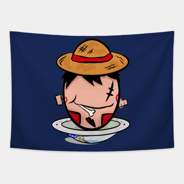 Lucky Egg wannabe Straw Hat Boy Tapestry by Art_Ricksa