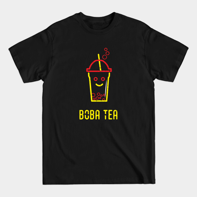 Disover Boba Tea Red and Yellow - Boba Tea - T-Shirt