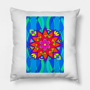 Modern Hippie Flower Pillow