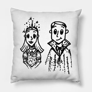 Royal Prince and Princess Doodle Pillow