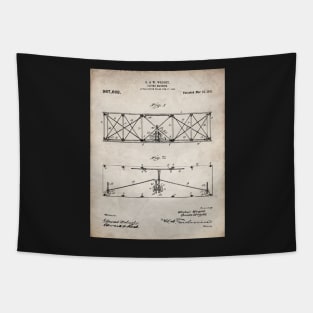 Wright Brothers Plane Patent - Aviation Art - Antique Tapestry