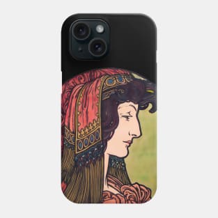 Woman Bust Art Nouveau colorful vintage Phone Case