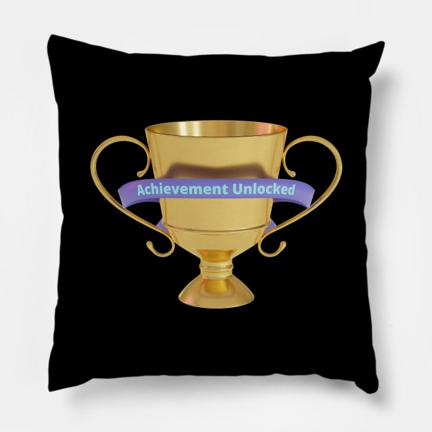 Achievement Unlocked Pillow by sensibilitees