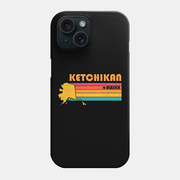 Ketchikan Alaska Vintage Distressed Souvenir Phone Case by NickDezArts