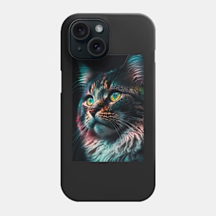 Serious Cat portrait Phone Case