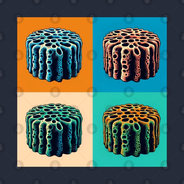 Pop Giant Barrel Sponge Art - Cool Underwater by PawPopArt