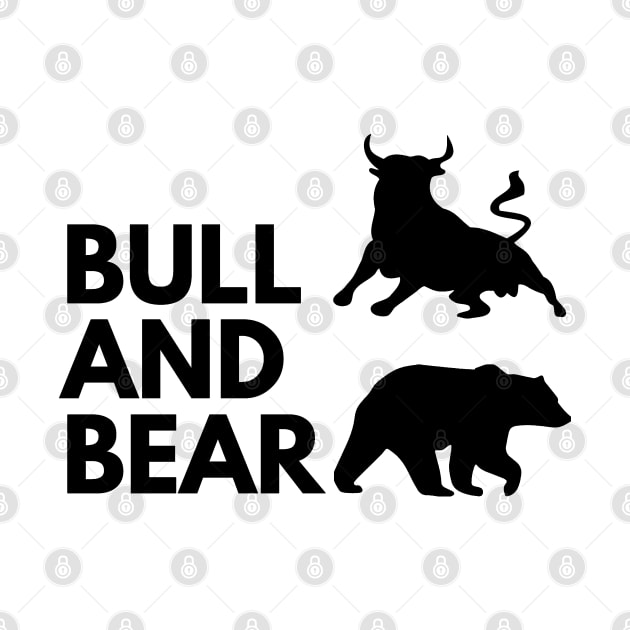 The Bull & The Bear Artwork 2 (Black) by Trader Shirts