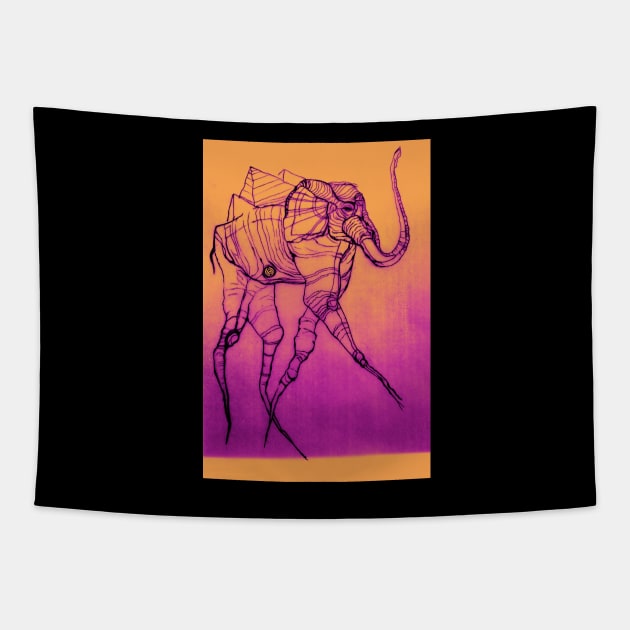 Bassnectar Dali Pink Elephant Tapestry by visionsofliberation