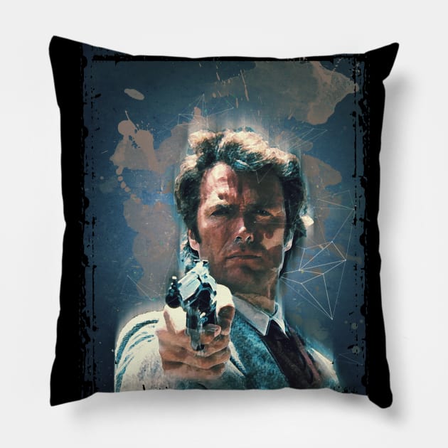 Dirty Harry vintage art Pillow by PrintstaBee