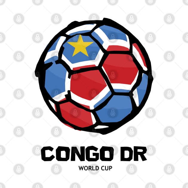 Congo DR Football Country Flag by KewaleeTee