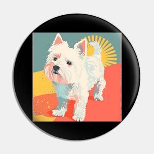 Retro West Highland White Terrier: Pastel Pup Revival Pin