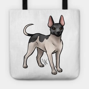 American Hairless Terrier - White and Black Tote