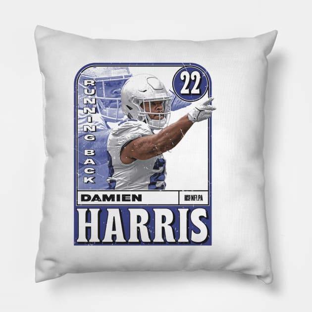 Damien Harris Buffalo Card Pillow by ClarityMacaws