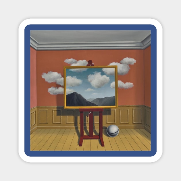 Rene Magritte Cloud in Room Magnet by mgpeterson590