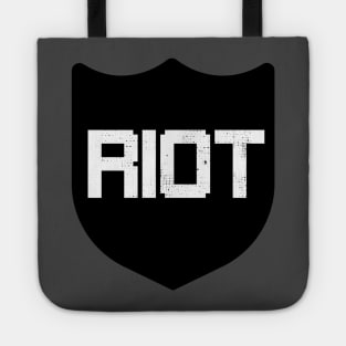 Riot Black Shield Design Tote