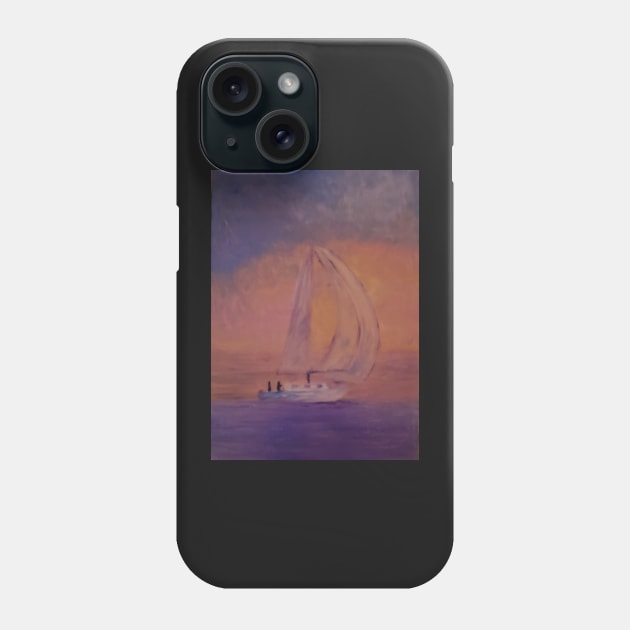 Sailing Free oil painting by Tabitha Kremesec Phone Case by Tabitha Kremesec 