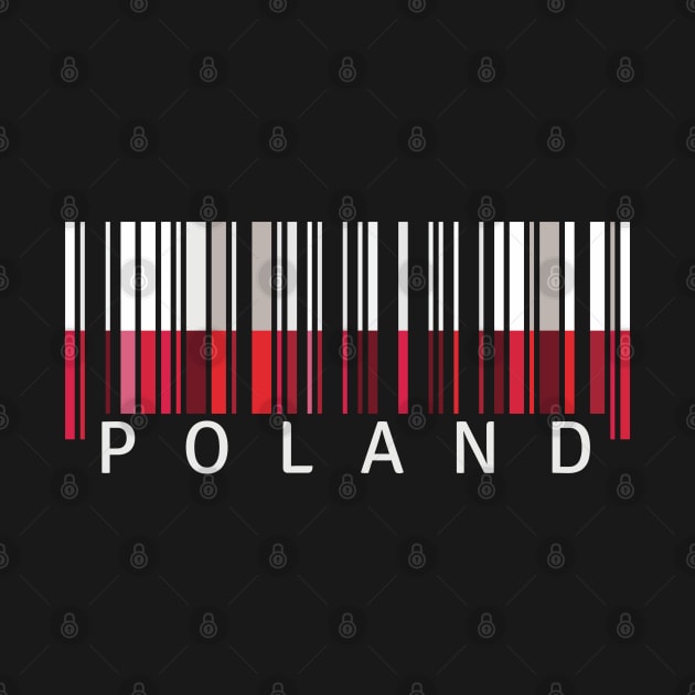 Poland flag colors barcode by Finji