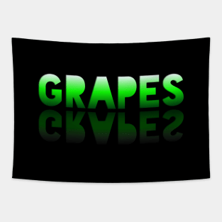 Grapes - Healthy Lifestyle - Foodie Food Lover - Graphic Typography Tapestry