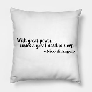 Nico di Angelo quote - Percy Jackson inspired design Pillow