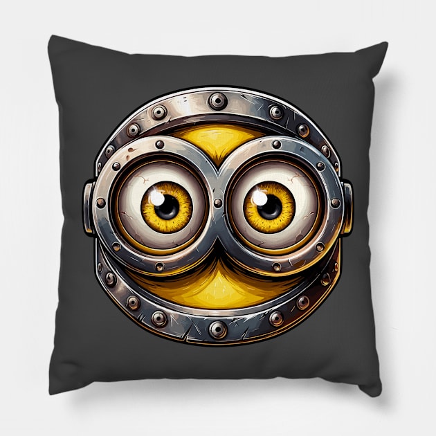 Robotic Vision Quest: Quirky Tee for Comic Con Enthusiasts, Gaming Gurus, and Sci-Fi Style Seekers Pillow by KontrAwersPL