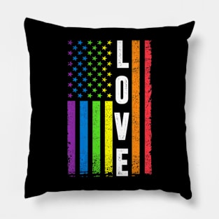 Gay Pride Men Women Lgbt Rainbow Flag Gay Love Pillow