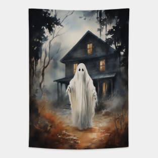 The Ghost of the Haunted House Tapestry