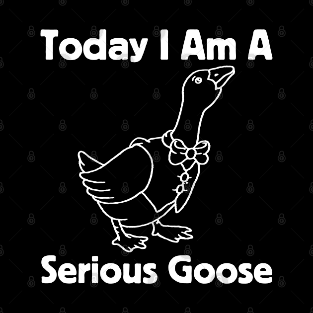 Today I Am A Serious Goose by HobbyAndArt