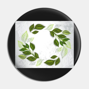 Composition of Patterned Tea Leaves Pin