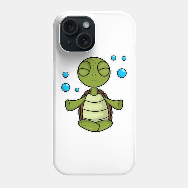 Turtle at Meditating in Sitting Phone Case by Markus Schnabel