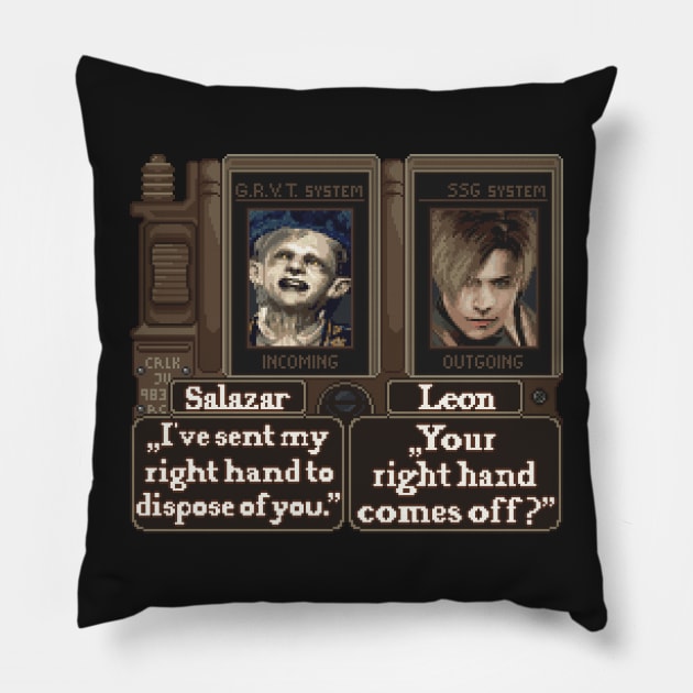 Resident Evil 4 Pixel Art Pillow by AlleenasPixels