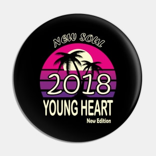 2018 Birthday Gift New Soul Young Heart Pin