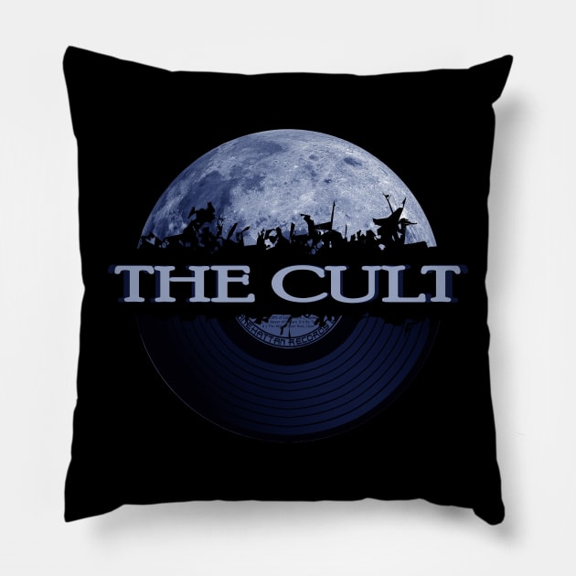 The Cult blue moon vinyl Pillow by hany moon