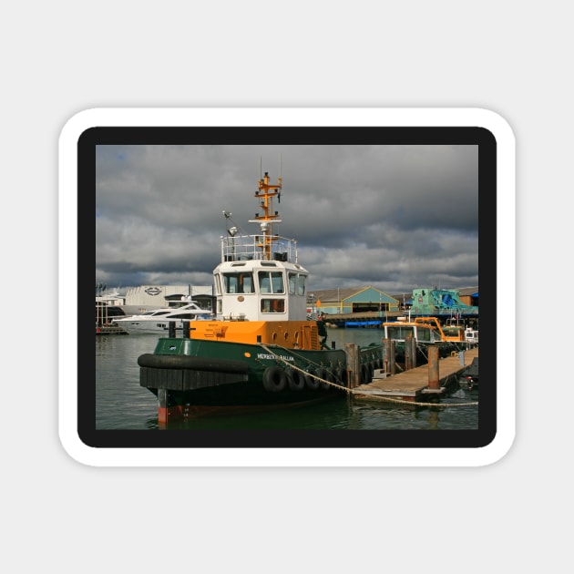 Tug Boat Herbert Magnet by RedHillDigital