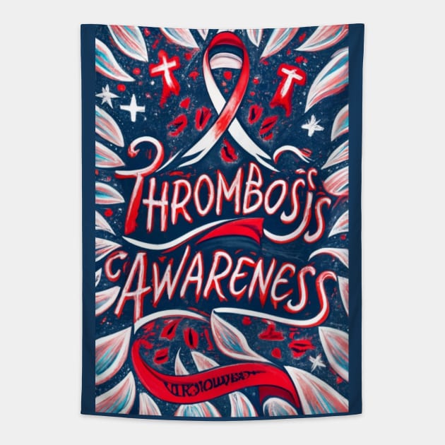 Thrombosis Awareness Ribbon of Hope Tapestry by Seeds of Authority