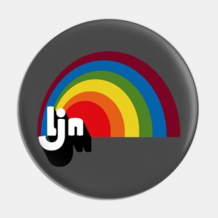 Vintage LJN Rainbow Logo Pin