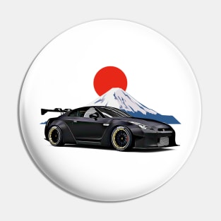 R35 GTR Custom Fuji JDM Japan Print Pin