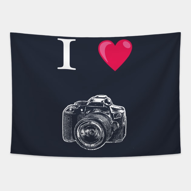 I love Camera and photography Tapestry by Lomitasu