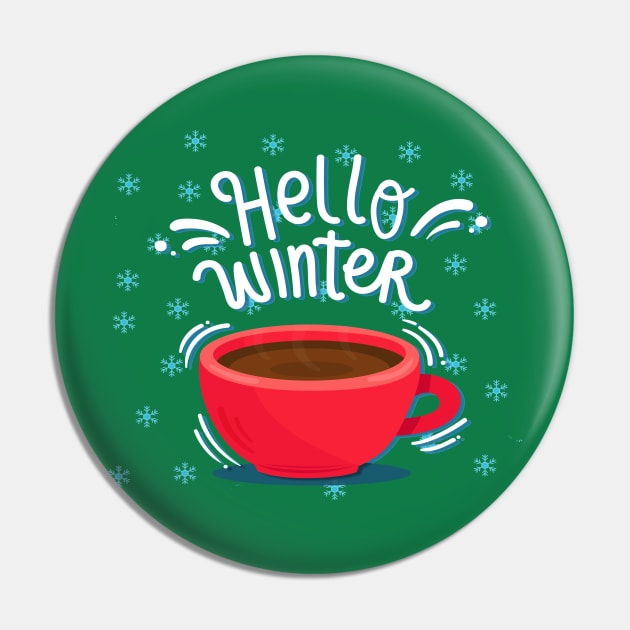 Hello Winter Pin by By Diane Maclaine