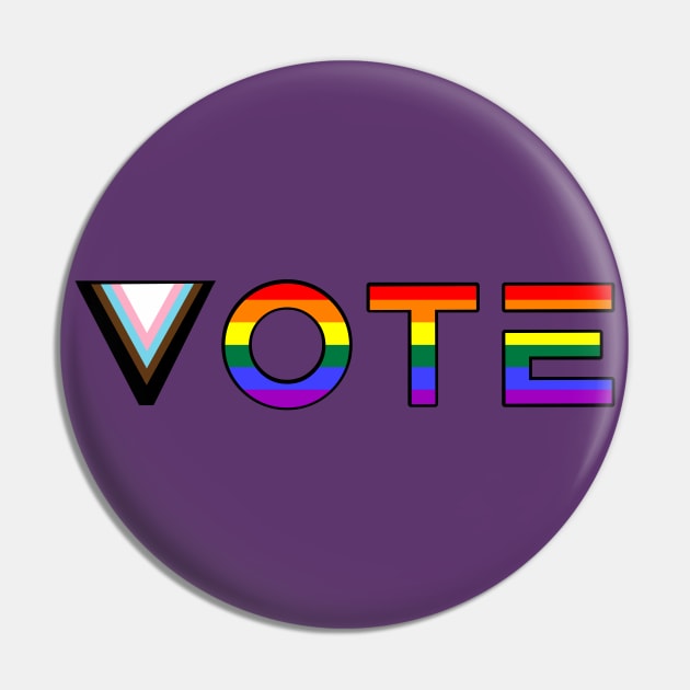 VOTE with Pride Pin by SimplyPride