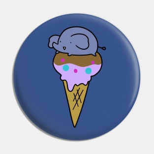 Elephant Icecream Cone Pin