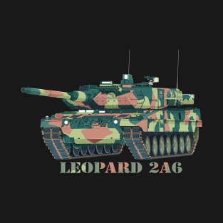 Leopard 2A6 German Army MBT Main Battle Tank Diagram T-Shirt