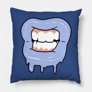 Slime Lips Gritted Teeth Pillow