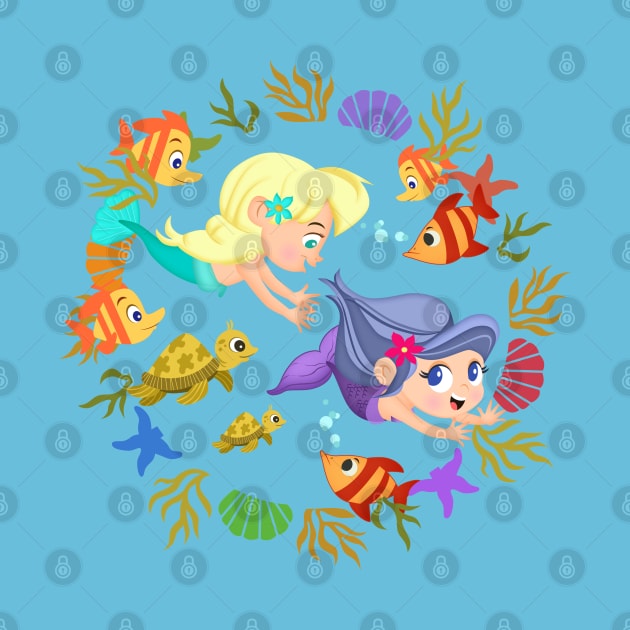 little mermaids in a row by richhwalsh
