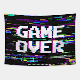 Game Over Glitch Tapestry