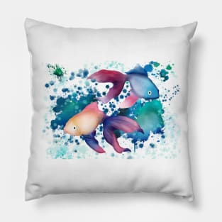 Colourful Tropical Fish. Artwork By Annalisa Amato Pillow